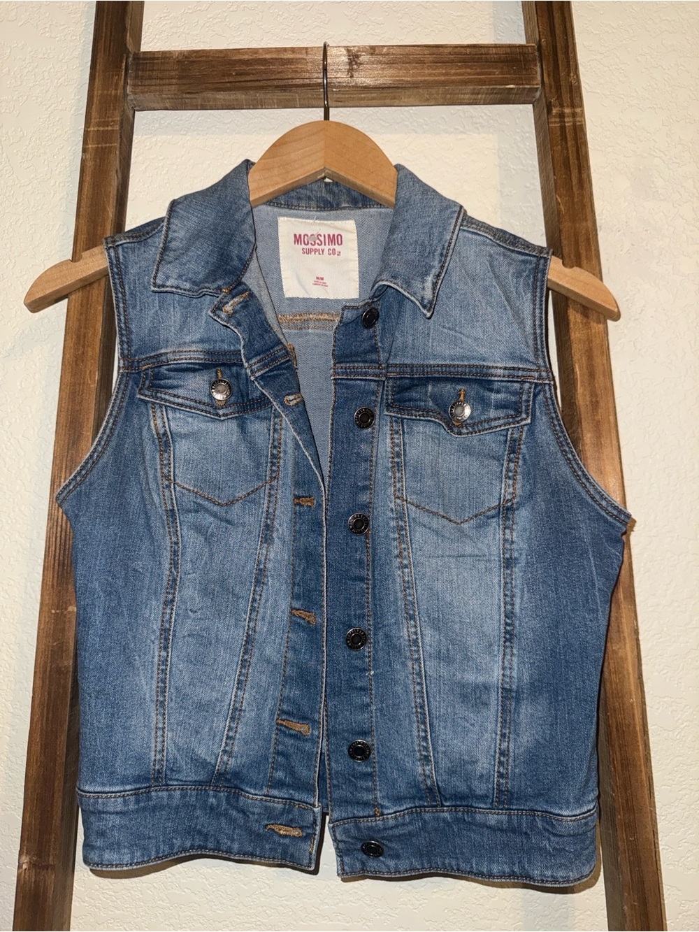 Mossimo Supply Co. Light Blue Denim Vest
